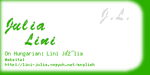 julia lini business card